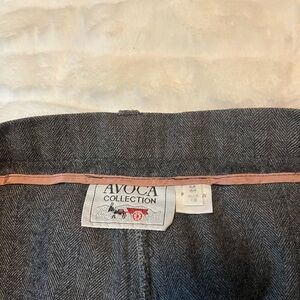 Vintage Avoca Ireland XL High Rise Classic Fall Crop Preppy 100% Wool Pants